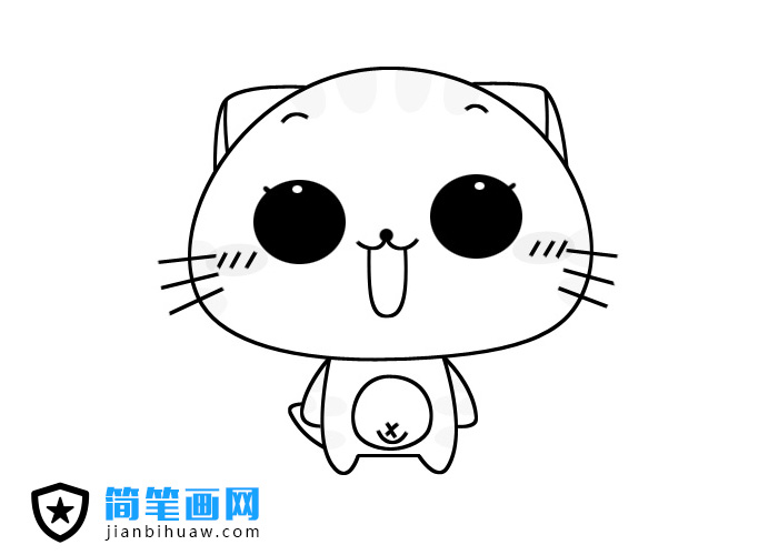 CC貓表情簡筆畫圖片