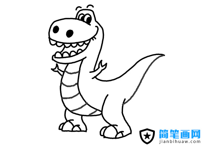 霸王龍簡(jiǎn)筆畫圖片