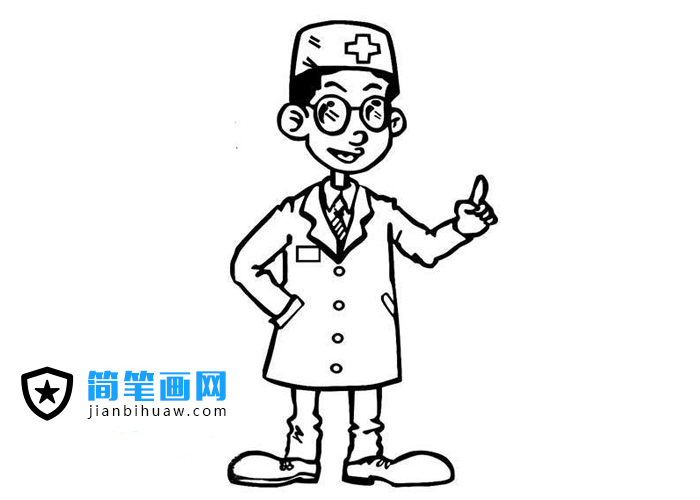 男醫(yī)生簡筆畫圖片